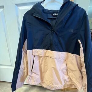 The North Face Black and Pink Windbreaker